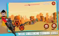 Robin in the desert - teenage titans Free BikeGame Screen Shot 2