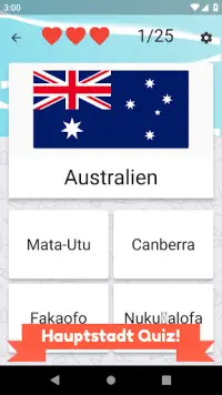 Ozeanien und Australien Quiz - Länder und Flaggen Screen Shot 4