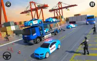 Police Car Transporter Truck Police Transport Game Screen Shot 2