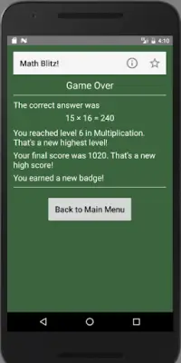 Math Blitz! Screen Shot 4