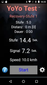Yo-Yo Intermittent Test Screen Shot 0