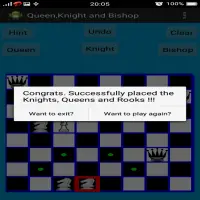 Chess Queen,Knight and Bishop Problem Screen Shot 4