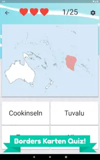 Ozeanien und Australien Quiz - Länder und Flaggen Screen Shot 19