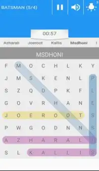 CRICKET GAME -  WORD SEARCH Screen Shot 1