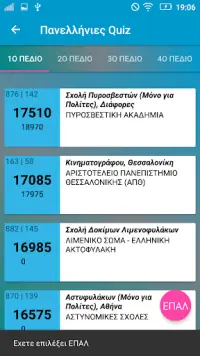 Πανελλήνιες Κουίζ-Βάσεις-Σχολές 2021 Screen Shot 3