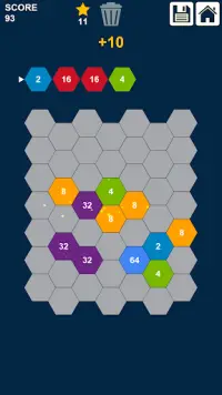 2048 Slide n Merge Hexagons - Hexa Merge Puzzle Screen Shot 7