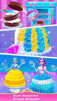 الجليد صانع كعكة الأميرة ألعاب الخبز للبنات Screen Shot 2
