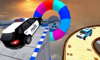 Police Prado Car Stunt - Ramp Car Racing Game 3D Screen Shot 6