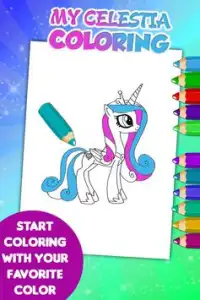 Princess Celestia Coloring Game Screen Shot 2