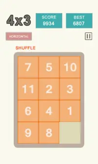 4x3 Sliding puzzle game Screen Shot 1