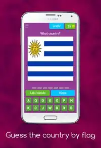Guess the country by flag Screen Shot 2