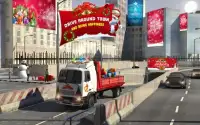 Santa Pengiriman hadiah Truk 3D Game Natal Screen Shot 8