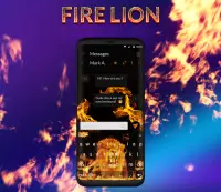 Fire Lion Animated Keyboard + Live Wallpaper Screen Shot 0