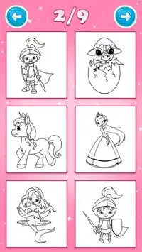 Princess Coloring - Magic Girl Coloring Screen Shot 3