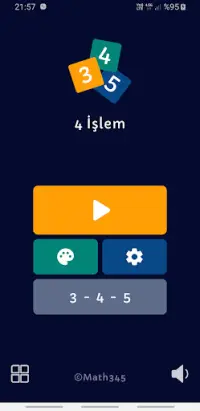 Math345 | Matematik Bulmaca Oyunları Screen Shot 0