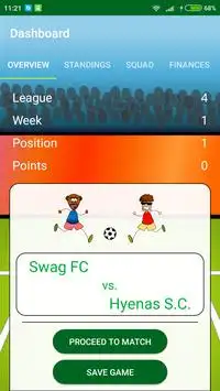 Simple Soccer Manager Screen Shot 2