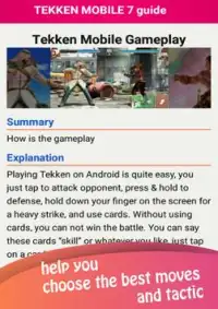 Tekken mobile guide 2018 Screen Shot 3