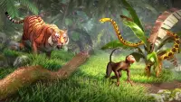 Игра с тигром -игра в джунглях Screen Shot 1