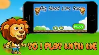 Big Head Lion Run : One Tap Screen Shot 1