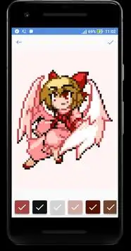 Anime & Manga Color by Number - Cute Pixel Art Screen Shot 1