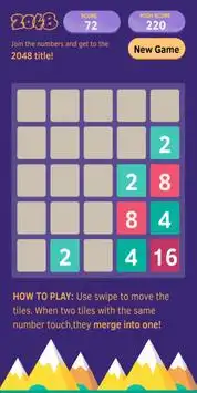 2048 Super Free Puzzle Game Screen Shot 3