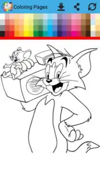 Coloring Book Tom and Mouse Screen Shot 5