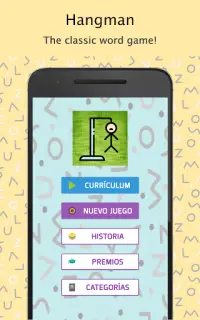 Verdugo (Hangman: Spanish): SmartTV, Tablet, Phone Screen Shot 0