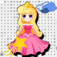 Princess Pixel Art Coloring By Number Screen Shot 6