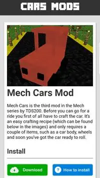 Cars MOD for MCPE Screen Shot 3