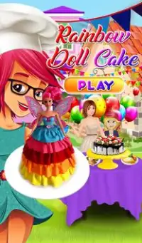 Koki Pembuat Kue Rainbow Doll Screen Shot 5