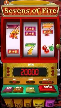Sevens of Fire Slot Machine Screen Shot 2