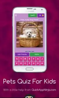 Pets Quiz For Kids Screen Shot 1