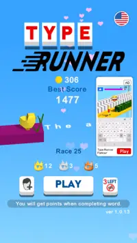 Type Runner - Fast Type Run Screen Shot 0