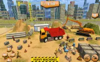 Heavy Construction Building: Truck Excavator Games Screen Shot 5