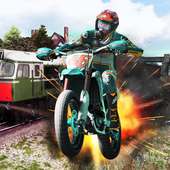 Bike Rider 3D : Subway Train Rush Game 2019