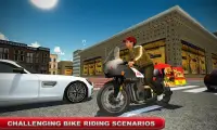 Pizza motorista carro entrega bicicleta 3D Screen Shot 3