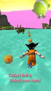 Ultimate Saiyan Goku Dragon Battle Run 3D Screen Shot 2