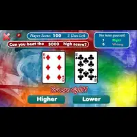 The Higher or Lower Card Game Screen Shot 1