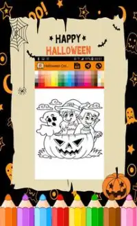 Halloween coloring pages : witches &  Pumpkins Screen Shot 2
