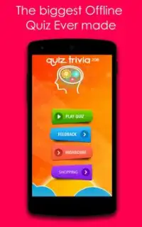 Quiz games free 2019 General Knowledge Trivia Screen Shot 0