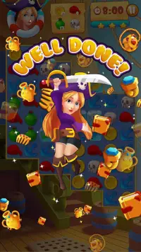 Pirate Crush - Gratis Match 3 Puzzle Screen Shot 4