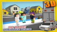 Blocky 911 Ambulancia Rescate Screen Shot 2