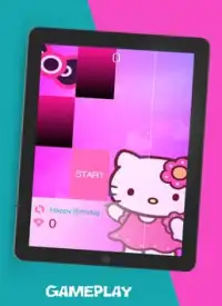 Pink Hello Kitty Piano Tiles Screen Shot 5