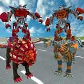 Flying Lion Robot Vs Robot Tiger