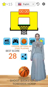 Basketball Swipe Star Scharfschütze Spiel Screen Shot 6
