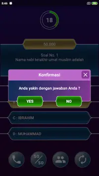 Kuis Pintar 1 Miliar - Permainan Asah Otak Screen Shot 2