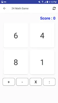 24 Math Game Screen Shot 1