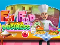attività di fast food maker: burger cooking cafe Screen Shot 0