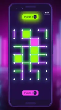 Glowing Dots and Boxes Screen Shot 1
