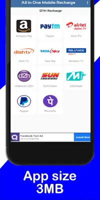 All in One Mobile Recharge - Mobile Recharge App Screen Shot 2